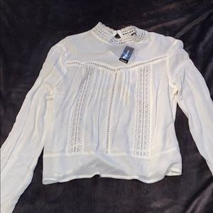 White see through shirt from Express